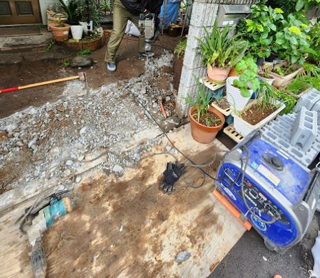 玄関前コンクリート打ち直し 施工画像10