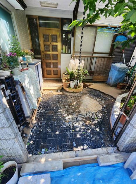 玄関前コンクリート打ち直し 施工画像11