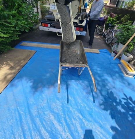 玄関前コンクリート打ち直し 施工画像16