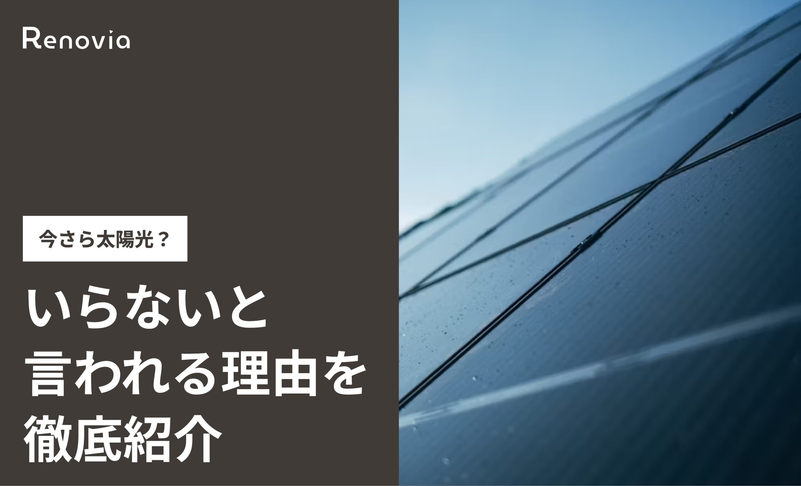 今さら太陽光？いらないと言われる理由を徹底紹介